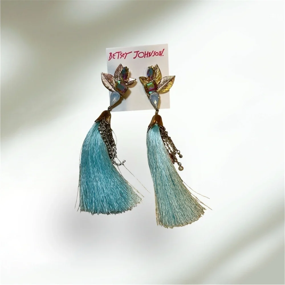 Betsey Johnson Tassel Earrings NWT